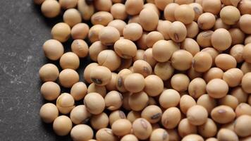 Soybean beans, closeup of soy bean video