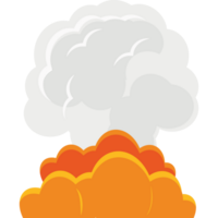 An orange cloud with white smoke coming out of it png