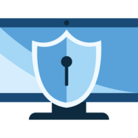 uma computador tela com uma escudo em isto png