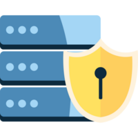 A server with a shield and a key png