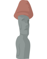 Moai statue with hat icon png