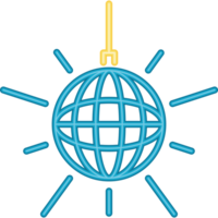 A globe with a light bulb hanging from it png