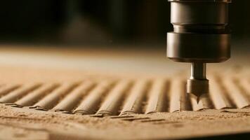 Cutter. Creativity. Production with the help of a special tool that performs a rotational movement, thereby cutting. video