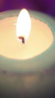 Lighting A Candle With A Match To Get A Romantic Candlelight. Amazing andles and candlesticks are on the table. Stay lights with the peaceful background of religious ceremony. video