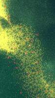 Abstract background with light and particles. Sparks, seamless loop texture. Golden particles video