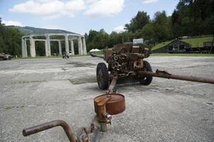 Ludwikowice Klodzkie, Poland - August 10th, 2024 - Concrete structure called Mucholapka - fly catcher - built by Nazi Germany during World War II photo