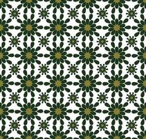 Flowers Pattern. Simplify Geometric Pattern Collection SVG and Illustrations. Seamless Green and Yellow Flower Fabric Pattern. vector