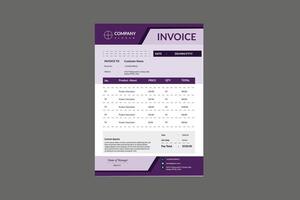 Invoice template Memo invoice vector