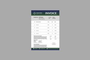 Corporate invoice template Bill memo Cash memo format Invoice design Invoice bill vector