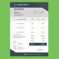 Cash memo format Bill memo Invoice design Invoice bill Corporate invoice template vector