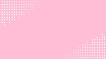 Abstract pale pink background with white dotted patterns in corners. Geometric design template for banner, poster, or website header with copy space. vector