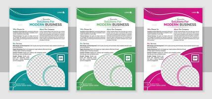 Stylish and customized Flyer design template for business promotion. vector