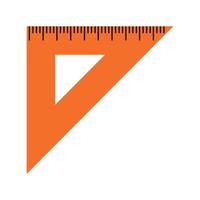 Triangle ruler on transparent background. illustration for educational designs, geometry tools, and school-related content vector