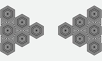 Abstract geometric hexagon patterns background vector