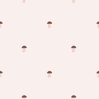 A simple, cozy,autumn pattern in a minimalist forest mushrooms pattern in a Scandinavian style. vector