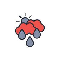 Weather icon. .Editable stroke.linear style sign for use web design,logo.Symbol illustration. vector