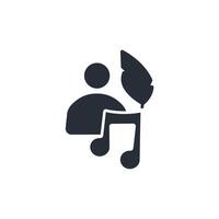 music composer icon. .Editable stroke.linear style sign for use web design,logo.Symbol illustration. vector