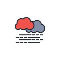 Fog icon. .Editable stroke.linear style sign for use web design,logo.Symbol illustration. vector