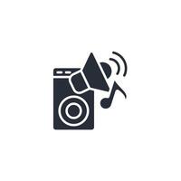 Speaker icon. .Editable stroke.linear style sign for use web design,logo.Symbol illustration. vector