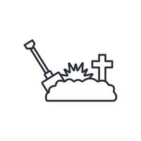 Bury icon. .Editable stroke.linear style sign for use web design,logo.Symbol illustration. vector