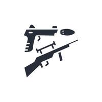 Weapon icon. .Editable stroke.linear style sign for use web design,logo.Symbol illustration. vector