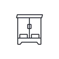 Closet icon. .Editable stroke.linear style sign for use web design,logo.Symbol illustration. vector