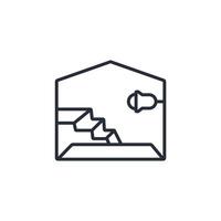 Basement icon. .Editable stroke.linear style sign for use web design,logo.Symbol illustration. vector