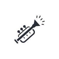 trumpet icon. .Editable stroke.linear style sign for use web design,logo.Symbol illustration. vector