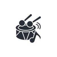 Drum icon. .Editable stroke.linear style sign for use web design,logo.Symbol illustration. vector