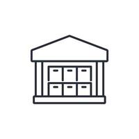 depot icon. .Editable stroke.linear style sign for use web design,logo.Symbol illustration. vector