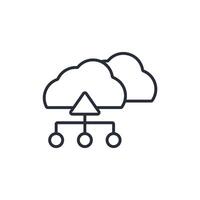 Hosting icon. .Editable stroke.linear style sign for use web design,logo.Symbol illustration. vector