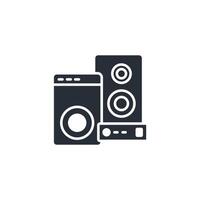 sound system icon. .Editable stroke.linear style sign for use web design,logo.Symbol illustration. vector