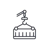 Container icon. .Editable stroke.linear style sign for use web design,logo.Symbol illustration. vector