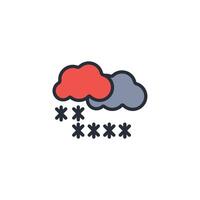 Snow icon. .Editable stroke.linear style sign for use web design,logo.Symbol illustration. vector
