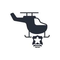 Helicopter icon. .Editable stroke.linear style sign for use web design,logo.Symbol illustration. vector