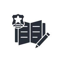 warrant icon. .Editable stroke.linear style sign for use web design,logo.Symbol illustration. vector