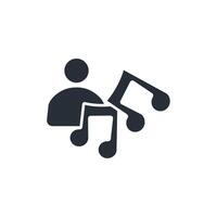 musician icon. .Editable stroke.linear style sign for use web design,logo.Symbol illustration. vector