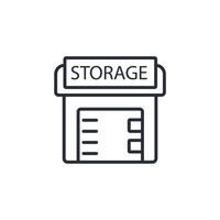 self storage icon. .Editable stroke.linear style sign for use web design,logo.Symbol illustration. vector