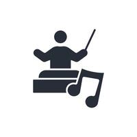 orchestra conductor icon. .Editable stroke.linear style sign for use web design,logo.Symbol illustration. vector