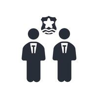 officer icon. .Editable stroke.linear style sign for use web design,logo.Symbol illustration. vector