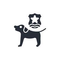 police dog icon. .Editable stroke.linear style sign for use web design,logo.Symbol illustration. vector