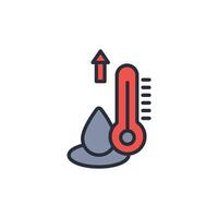 temperature icon. .Editable stroke.linear style sign for use web design,logo.Symbol illustration. vector