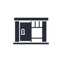 Jail icon. .Editable stroke.linear style sign for use web design,logo.Symbol illustration. vector