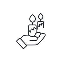 bereavement icon. .Editable stroke.linear style sign for use web design,logo.Symbol illustration. vector