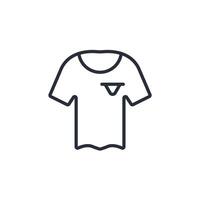 t shirt icon. .Editable stroke.linear style sign for use web design,logo.Symbol illustration. vector