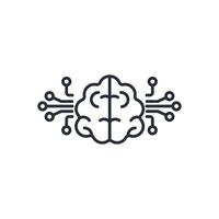 intelligence icon. .Editable stroke.linear style sign for use web design,logo.Symbol illustration. vector