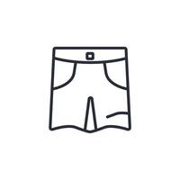Shorts icon. .Editable stroke.linear style sign for use web design,logo.Symbol illustration. vector