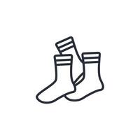 socks icon. .Editable stroke.linear style sign for use web design,logo.Symbol illustration. vector