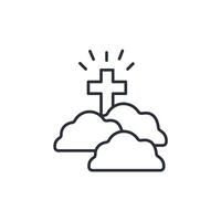 heaven icon. .Editable stroke.linear style sign for use web design,logo.Symbol illustration. vector