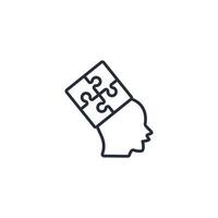 alzheimer icon. .Editable stroke.linear style sign for use web design,logo.Symbol illustration. vector